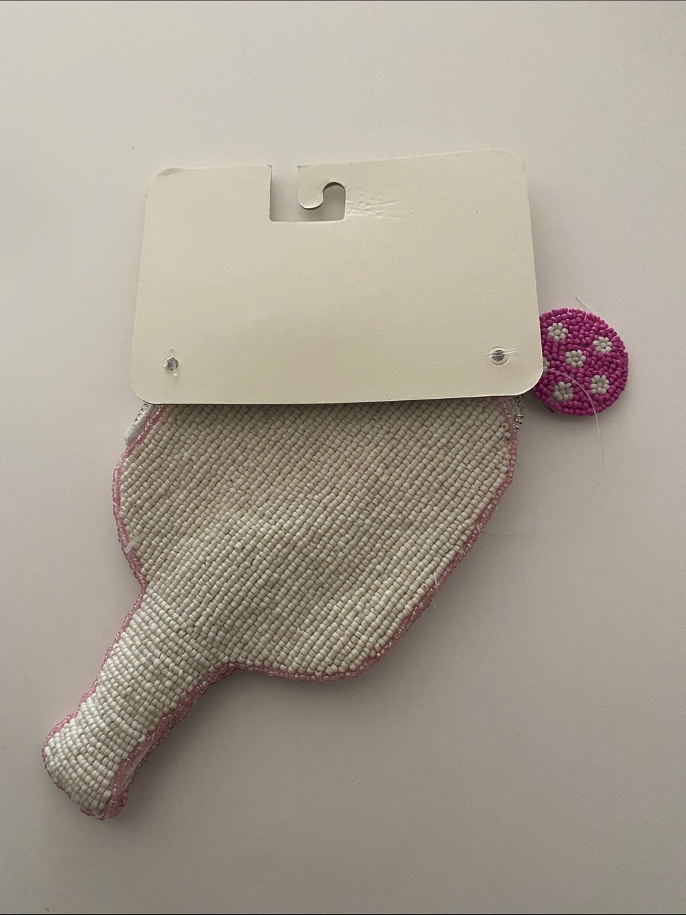 SOL & ME Beaded Pink & Green Paddle Key/Card Holder - Picture 2 of 2